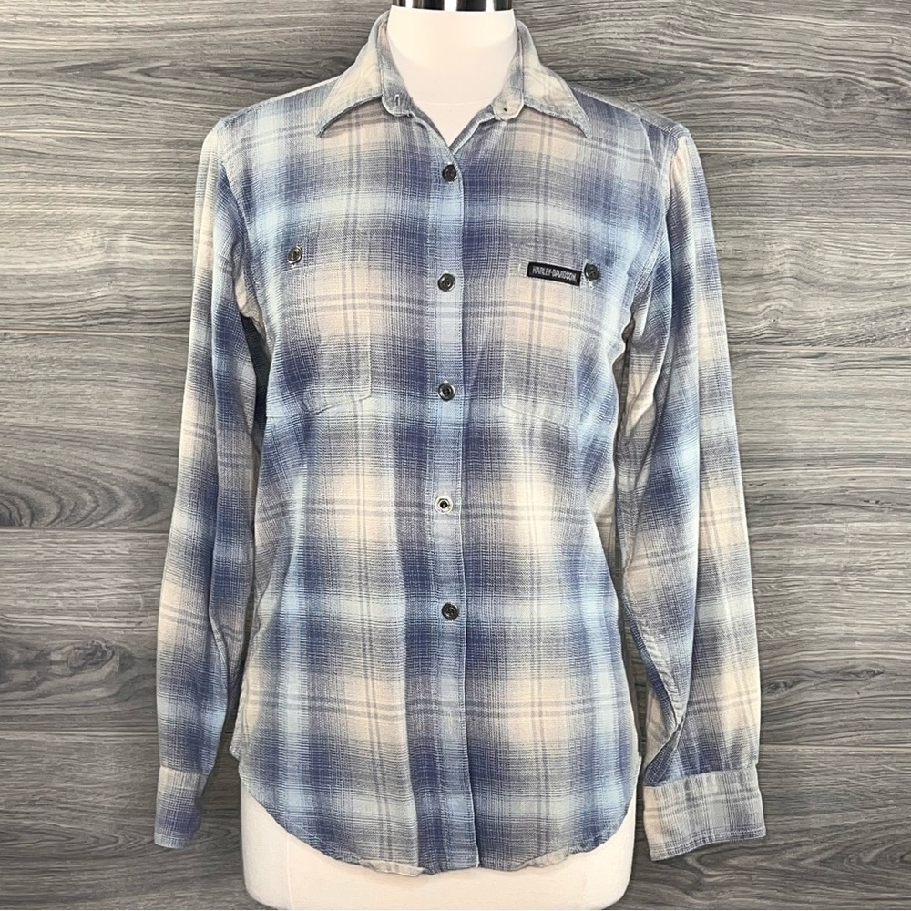 Harley-Davidson Plaid Button Down Shirt Size Small